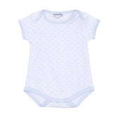Gingham Dots Bodysuit in Light Blue